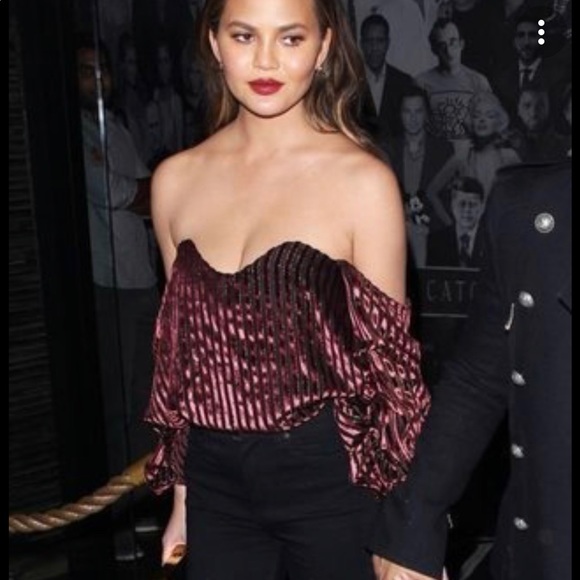 Caroline Constas • Gabrielle Velvet Bustier • Meghan King • SZ S • Retail $445 - Picture 2 of 14